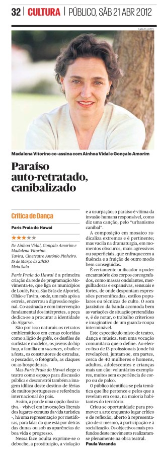 Paula Varanda - review of the piece Paris Praia do Hawai